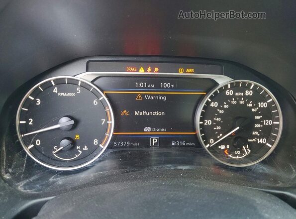1N4BL4BV9KN310532 2019 NISSAN ALTIMA Blue Սարքավորումների վահանակի տեսք