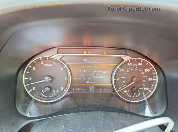 1N4BL4BV9LC219337 2020 NISSAN ALTIMA Белый Вид щитка приборов