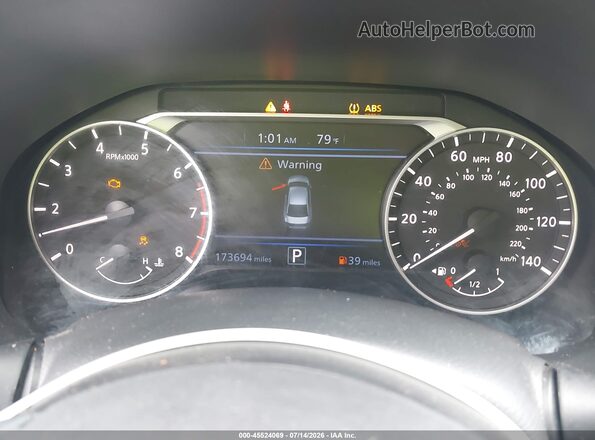 1N4BL4BVXKC119083 2019 NISSAN ALTIMA Black Հետևի նստատեղերի տեսք
