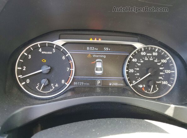 1N4BL4BVXKC228899 2019 NISSAN ALTIMA White Widok zestawu wskaźników