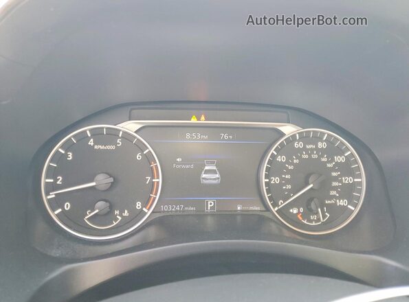 1N4BL4BVXLC157902 2020 NISSAN ALTIMA White Widok zestawu wskaźników