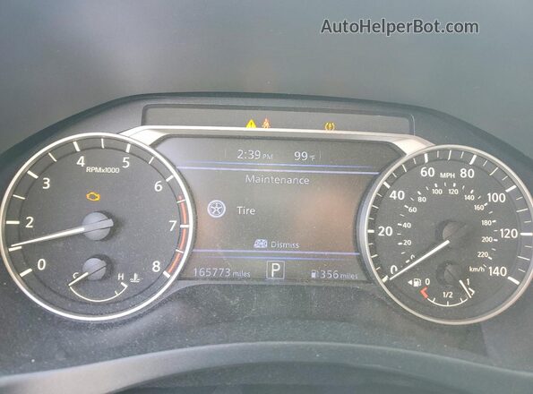 1N4BL4CV0KC152639 2019 NISSAN ALTIMA White Instrument cluster view