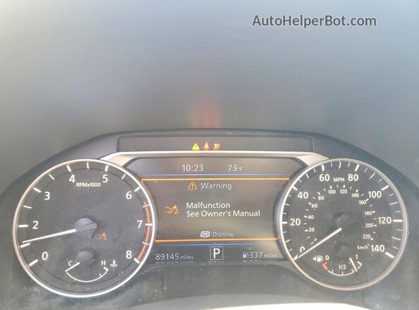 1N4BL4CV0LC261698 2020 NISSAN ALTIMA Black ხელსაწყოთა პანელის ხედი