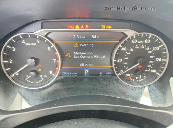1N4BL4CV0NN326458 2022 NISSAN ALTIMA Gray Widok zestawu wskaźników
