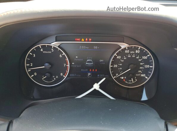1N4BL4CV0SN341747 2025 NISSAN ALTIMA Red Instrument cluster view