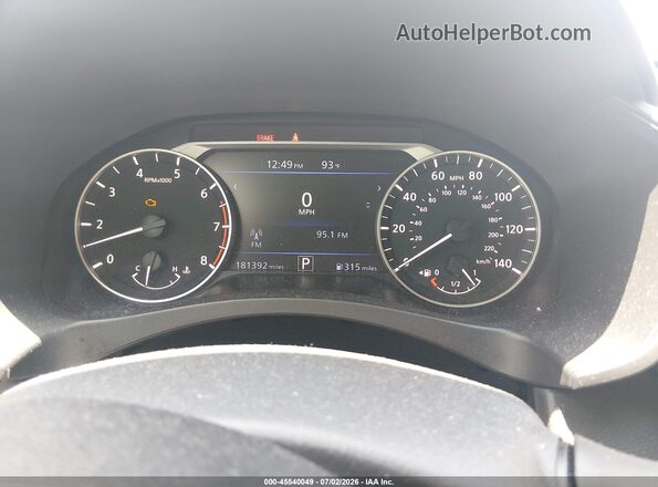 1N4BL4CV1NN323715 2022 NISSAN ALTIMA Silver Widok tylnych siedzeń