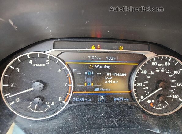 1N4BL4CV1NN373496 2022 NISSAN ALTIMA White Instrument cluster view