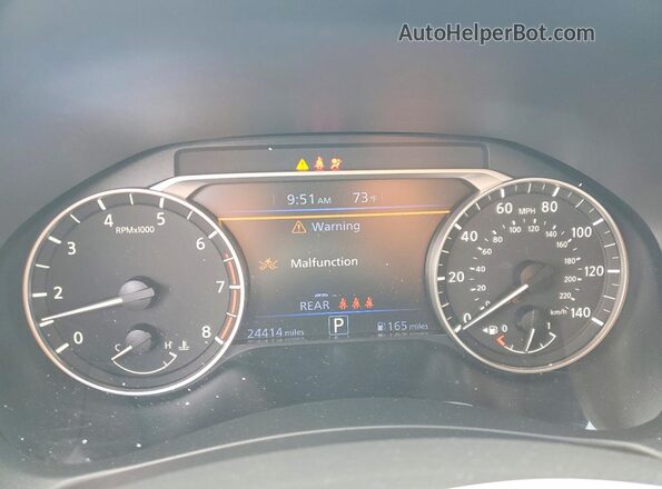 1N4BL4CV2SN413239 2025 NISSAN ALTIMA White Instrument cluster view