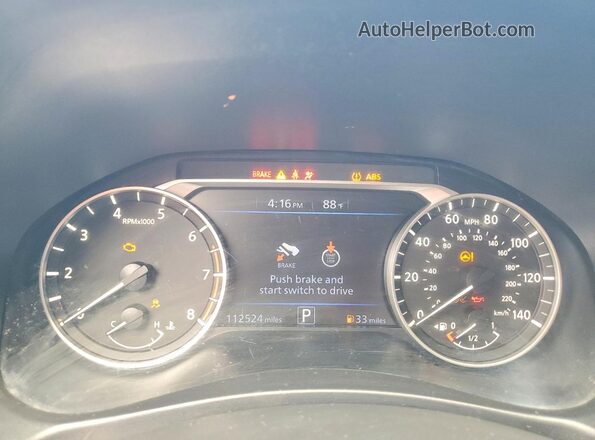 1N4BL4CV3KC117982 2019 NISSAN ALTIMA Синий Вид щитка приборов