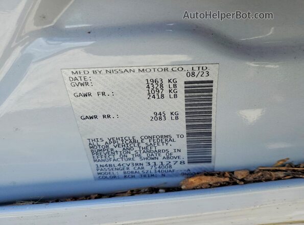 1N4BL4CV3RN311278 2024 NISSAN ALTIMA Blue ძრავის განყოფილების ხედი