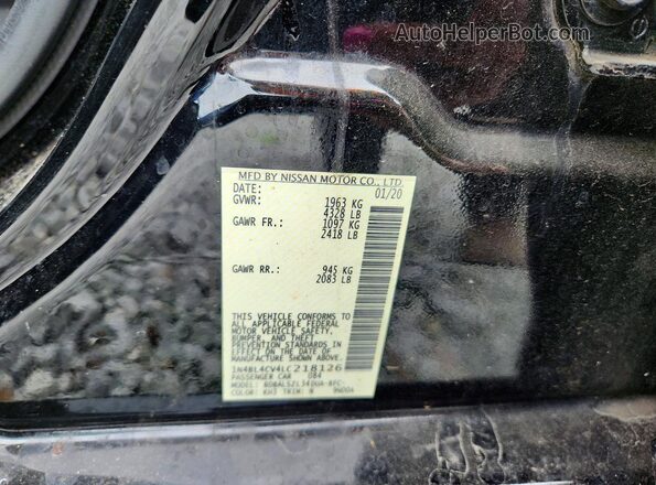 1N4BL4CV4LC218126 2020 NISSAN ALTIMA Black Вид підкапотного простору