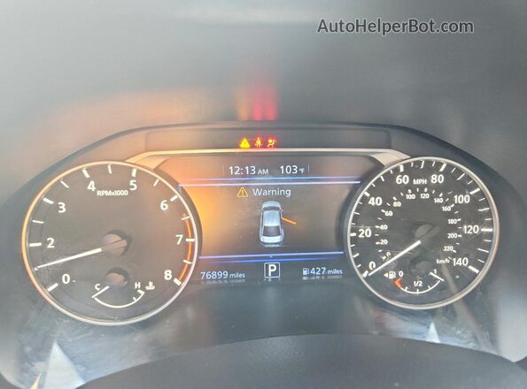 1N4BL4CV4MN416873 2021 NISSAN ALTIMA White Widok zestawu wskaźników