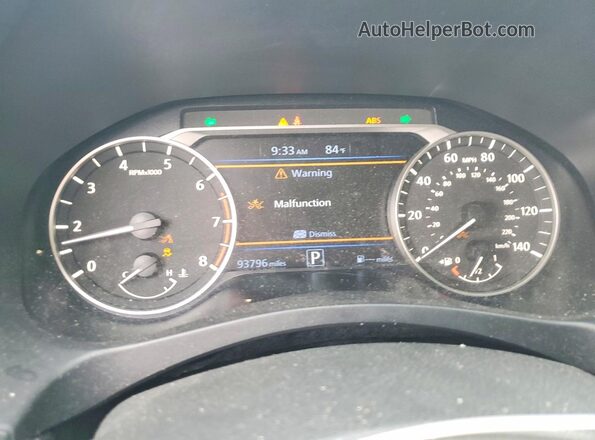 1N4BL4CV6NN319398 2022 NISSAN ALTIMA Gray Instrument cluster view