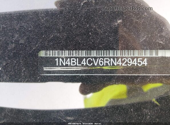 1N4BL4CV6RN429454 2024 NISSAN ALTIMA Серебряный Вид подкапотного пространства