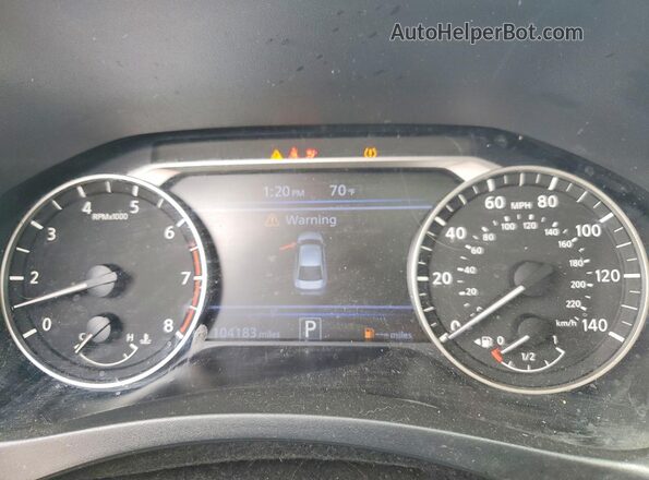 1N4BL4CV7KN313301 2019 NISSAN ALTIMA White Սարքավորումների վահանակի տեսք
