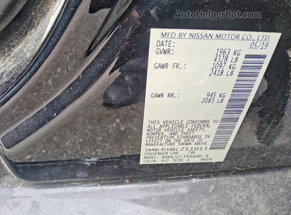 1N4BL4CV8KC251015 2019 NISSAN ALTIMA Black Engine compartment view