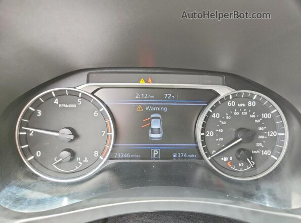 1N4BL4CV8LC284498 2020 NISSAN ALTIMA Brown Instrument cluster view