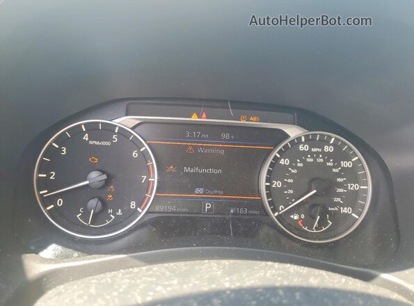 1N4BL4CV8NN305258 2022 NISSAN ALTIMA Silver Вид щитка приладів