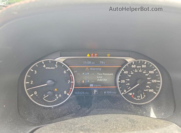 1N4BL4CVXKC166158 2019 NISSAN ALTIMA White Вид щитка приладів