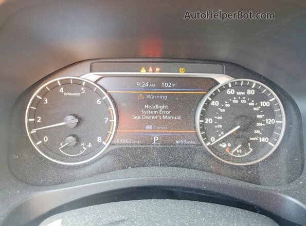 1N4BL4CVXKN322039 2019 NISSAN ALTIMA Белый Вид щитка приборов