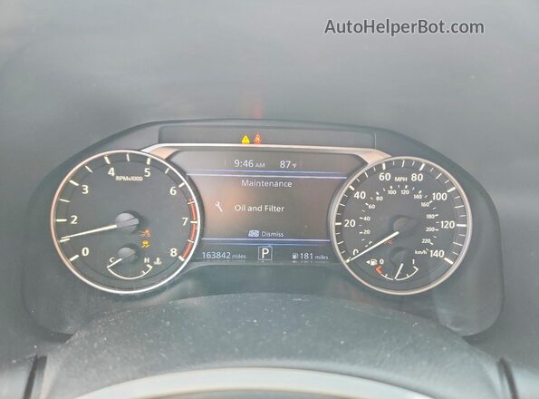 1N4BL4CVXMN376248 2021 NISSAN ALTIMA Черный Вид щитка приборов