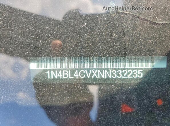 1N4BL4CVXNN332235 2022 NISSAN ALTIMA Black ძრავის განყოფილების ხედი