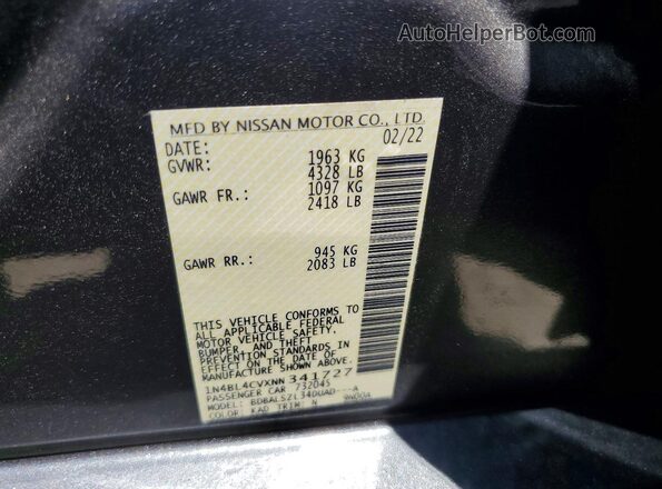 1N4BL4CVXNN341727 2022 NISSAN ALTIMA Gray Engine compartment view