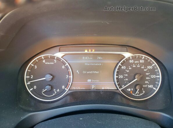 1N4BL4CVXNN360259 2022 NISSAN ALTIMA Blue ხელსაწყოთა პანელის ხედი