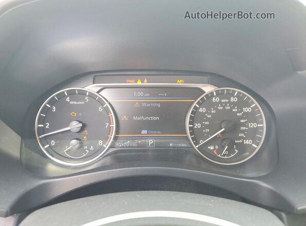 1N4BL4CVXNN387056 2022 NISSAN ALTIMA Gray ხელსაწყოთა პანელის ხედი