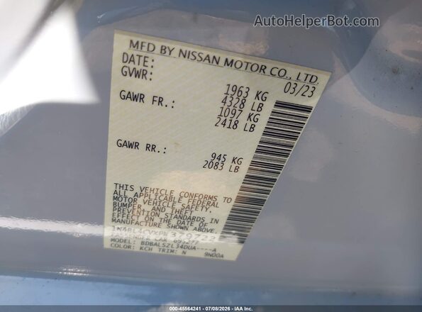 1N4BL4CVXPN379722 2023 NISSAN ALTIMA Blue Engine compartment view