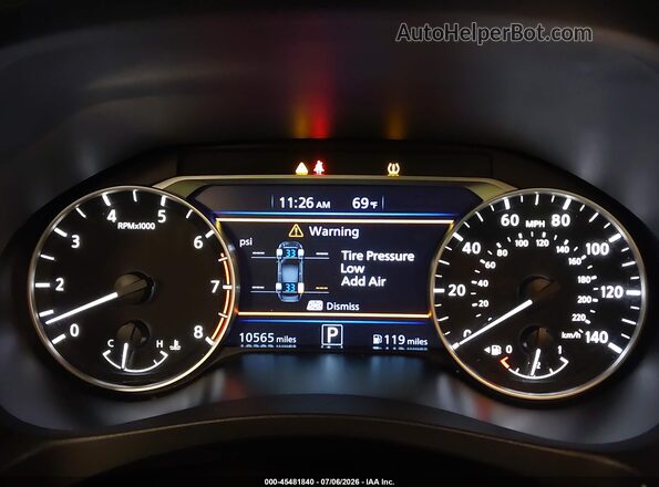 1N4BL4CVXSN336782 2025 NISSAN ALTIMA White უკანა სავარძლების ხედი