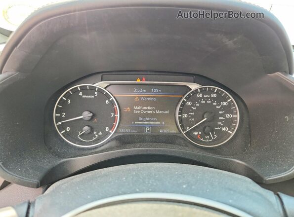 1N4BL4CWXMN374265 2021 NISSAN ALTIMA White Вид щитка приладів