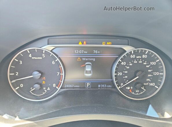 1N4BL4DV0NN412366 2022 NISSAN ALTIMA Black Սարքավորումների վահանակի տեսք