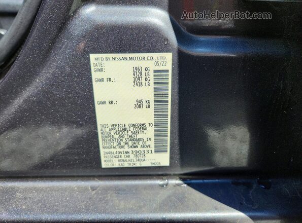 1N4BL4DV1NN390331 2022 NISSAN ALTIMA Gray Вид підкапотного простору