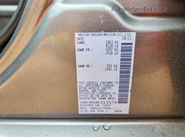 1N4BL4DV1RN313576 2024 NISSAN ALTIMA Серый Вид подкапотного пространства
