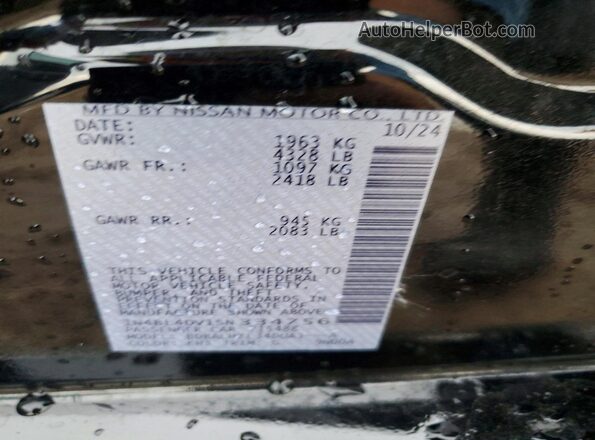 1N4BL4DV1SN334756 2025 NISSAN ALTIMA Black Widok komory silnika