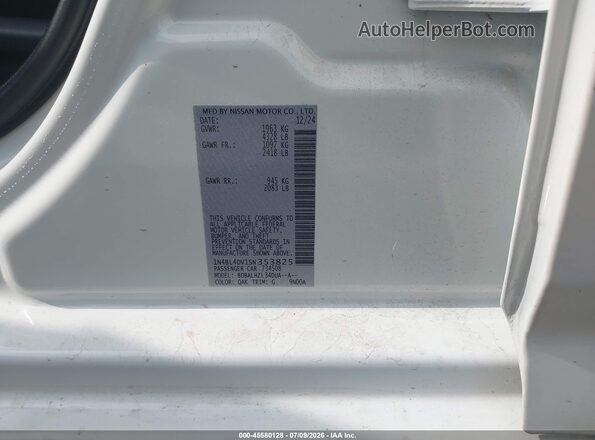 1N4BL4DV1SN353825 2025 NISSAN ALTIMA White Շարժիչի բաժամունքի տեսք