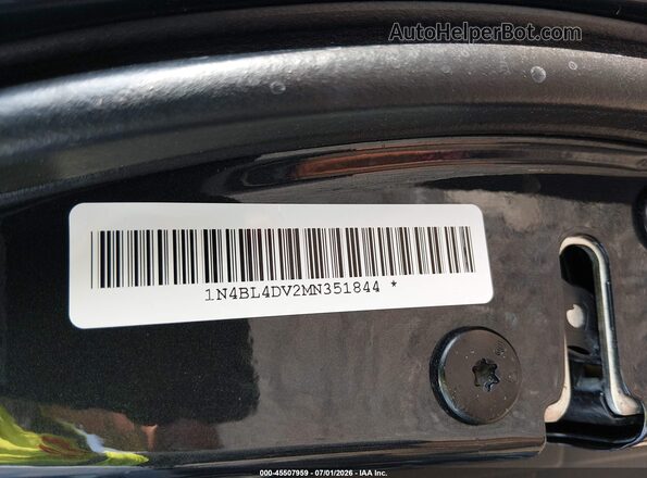 1N4BL4DV2MN351844 2021 NISSAN ALTIMA Black Вид підкапотного простору