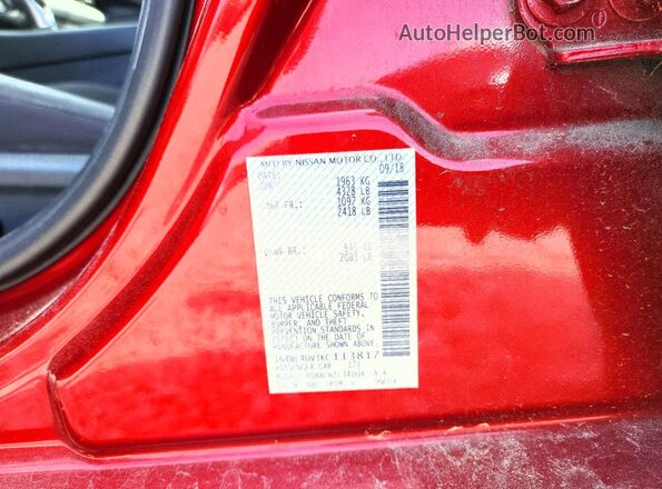 1N4BL4DV3KC113817 2019 NISSAN ALTIMA Red ძრავის განყოფილების ხედი