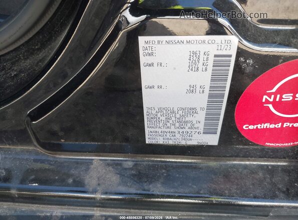 1N4BL4DV4RN349276 2024 NISSAN ALTIMA Черный Вид подкапотного пространства