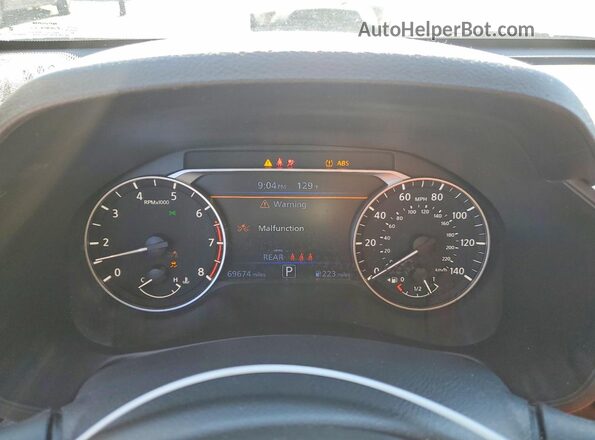 1N4BL4DV7PN349642 2023 NISSAN ALTIMA Maroon Вид щитка приладів