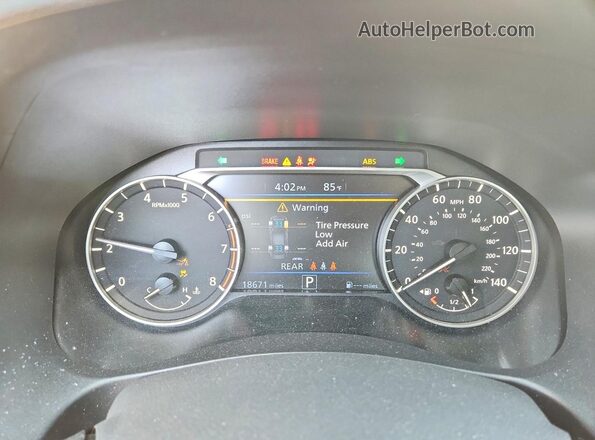 1N4BL4DV7SN374047 2025 NISSAN ALTIMA White Instrument cluster view