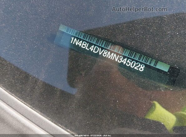 1N4BL4DV8MN345028 2021 NISSAN ALTIMA Gray Vista del compartimento del motor