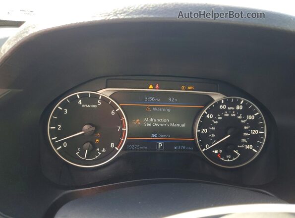1N4BL4DV8SN323186 2025 NISSAN ALTIMA Black Vista del cuadro de instrumentos