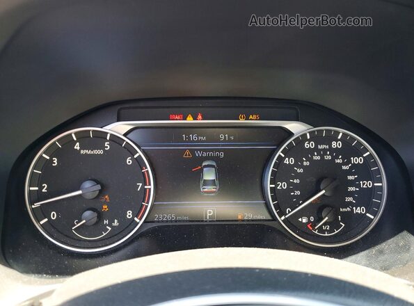 1N4BL4DV8SN404057 2025 NISSAN ALTIMA Gray Instrument cluster view