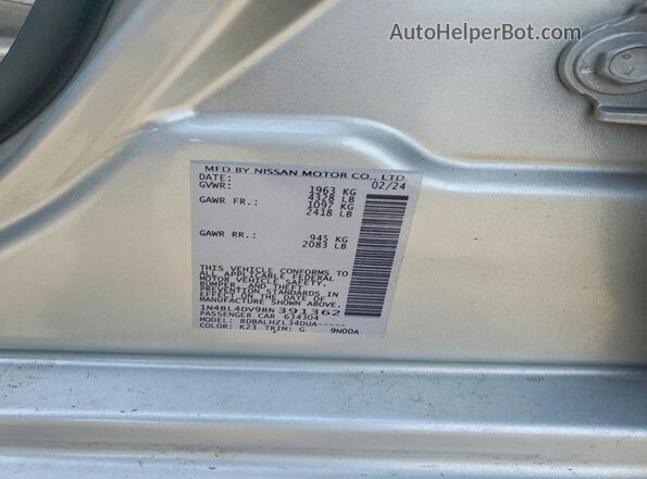 1N4BL4DV9RN391362 2024 NISSAN ALTIMA Silver Widok komory silnika