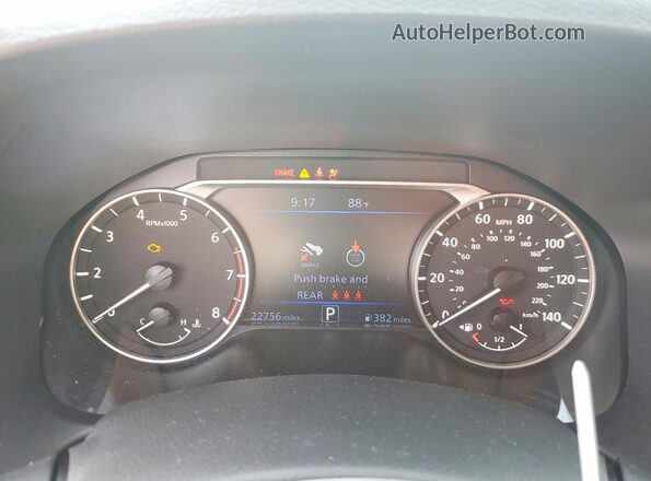 1N4BL4DV9SN393795 2025 NISSAN ALTIMA White Vista del cuadro de instrumentos