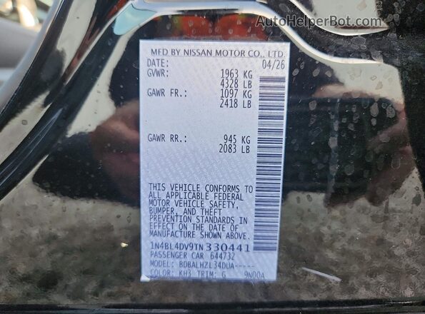 1N4BL4DV9TN330441 2026 NISSAN ALTIMA Black Engine compartment view