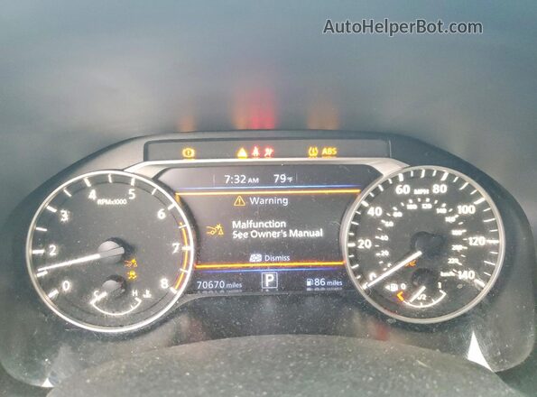 1N4BL4DVXLC282685 2020 NISSAN ALTIMA Серый Вид щитка приборов