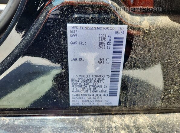 1N4BL4DVXRN430640 2024 NISSAN ALTIMA Black Vista del compartimento del motor